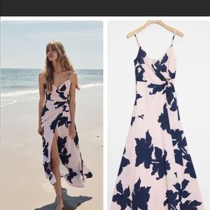 Anthropologie Hutch floral wrap maxi dress